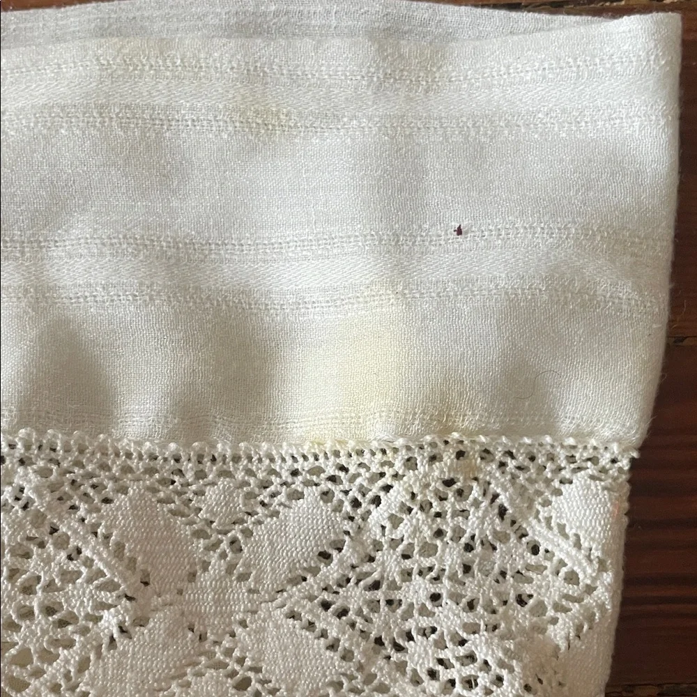 White Cotton Lace-Trim Midi Dress - Picture 5 of 5